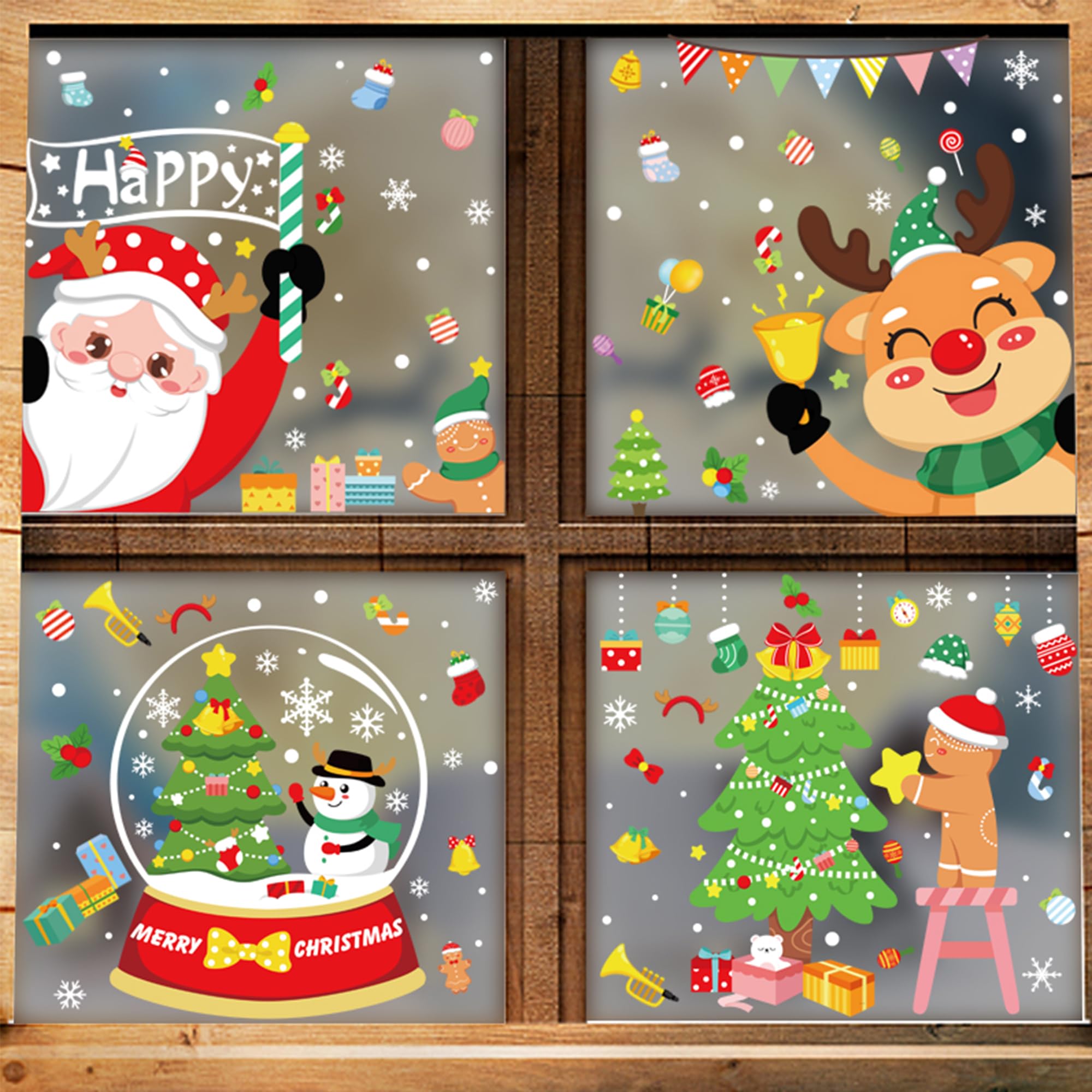 Amazon.co.jp: DERAYEE クリスマス ウォールステッカー ステッカー